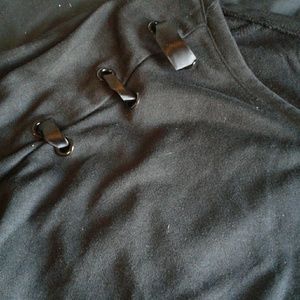 Black sweater w lace ties